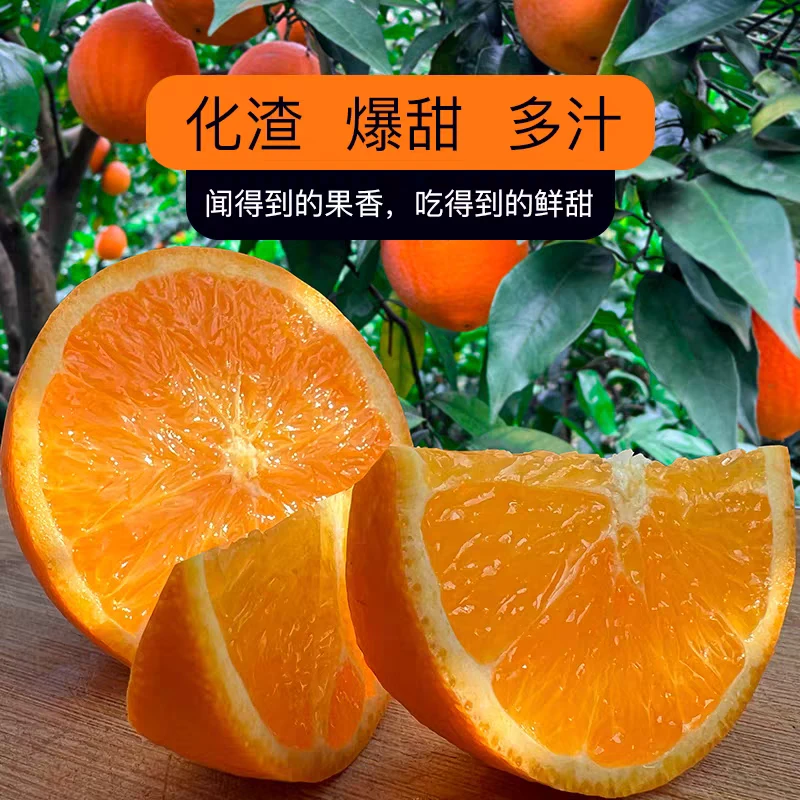 【入口化渣】奉节脐橙纽荷儿现摘薄皮甜橙应季水果非赣南脐橙包邮