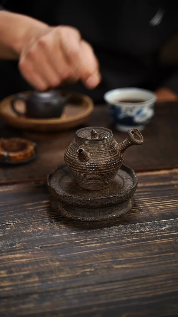 全手工制作 南蛮 侧把壶  130cc