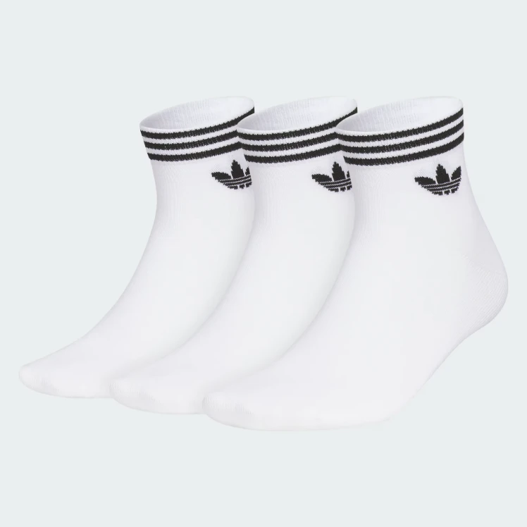 adidas/阿迪达斯三叶草白色舒适跑步运动休闲透气短袜子JL7667