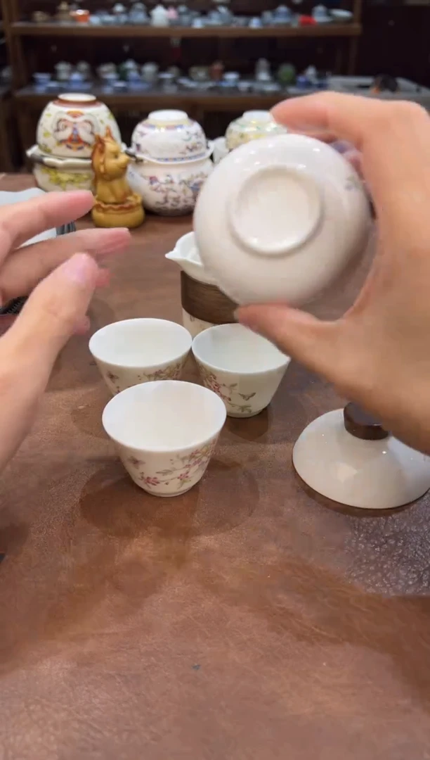 真的很便宜会开片的旅行茶具