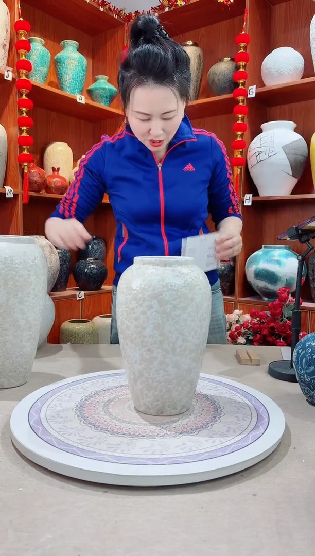 【闪购商品】瓶陶瓷花瓶 无花 茶白中号