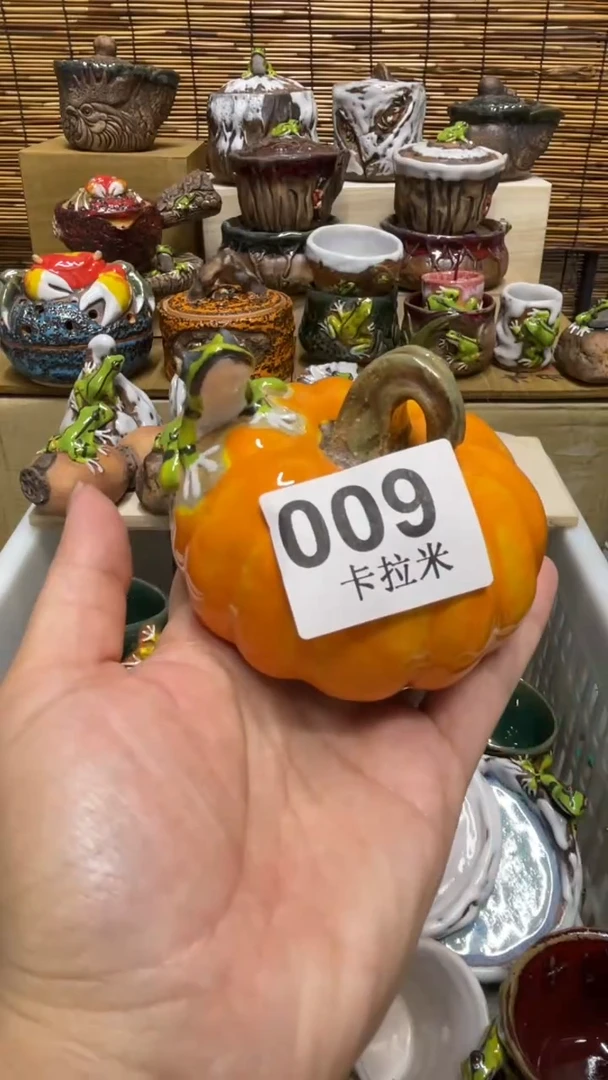 绝009精美粗陶手工柴烧