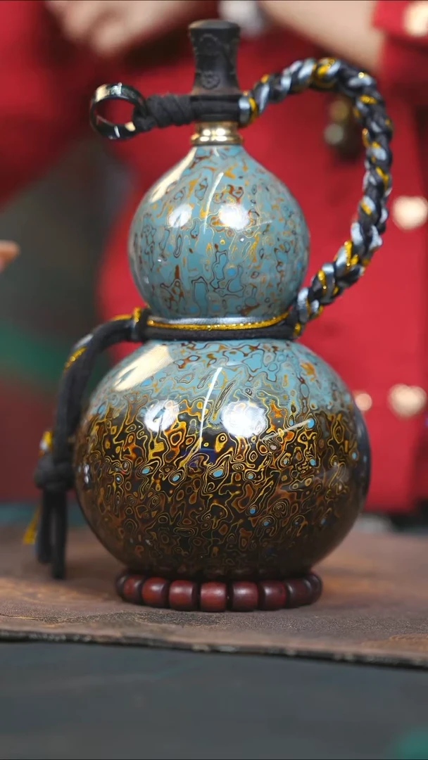 【闪购商品】WO232漆艺酒葫芦不包手串及旋转底座