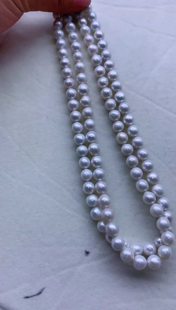 【闪购商品】淡水珍珠项链银S925镶嵌多发其一