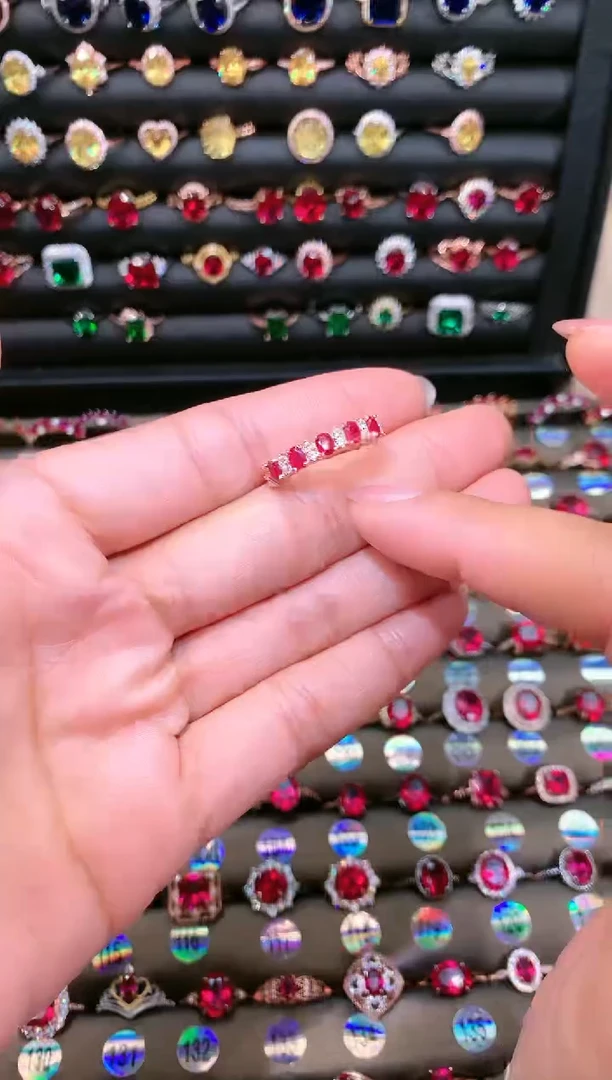 【闪购商品】红宝石戒指银S925镶嵌1