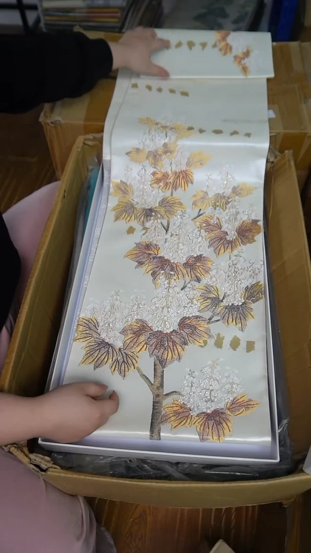 织绣2真珠本金箔花卉