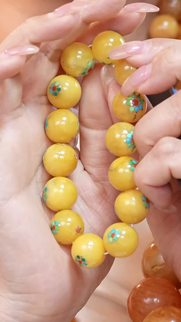 蜜蜡颈饰未镶嵌4501天然蜜蜡珠宝奇石云端妖孽全部保真