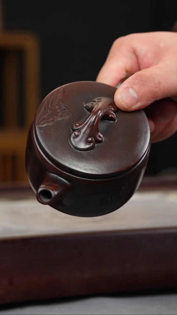 【闪购商品】紫砂茶壶铁血红砂 汉瓦 观山