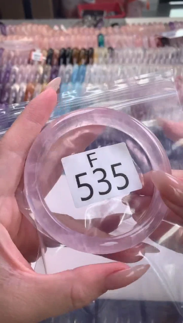 水晶珠宝半成品未镶嵌小*卢水晶手镯535-64