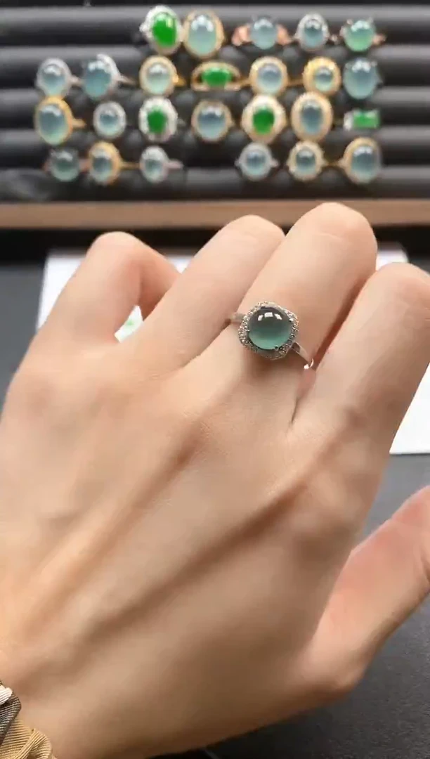 银S925镶嵌戒指翡翠511511