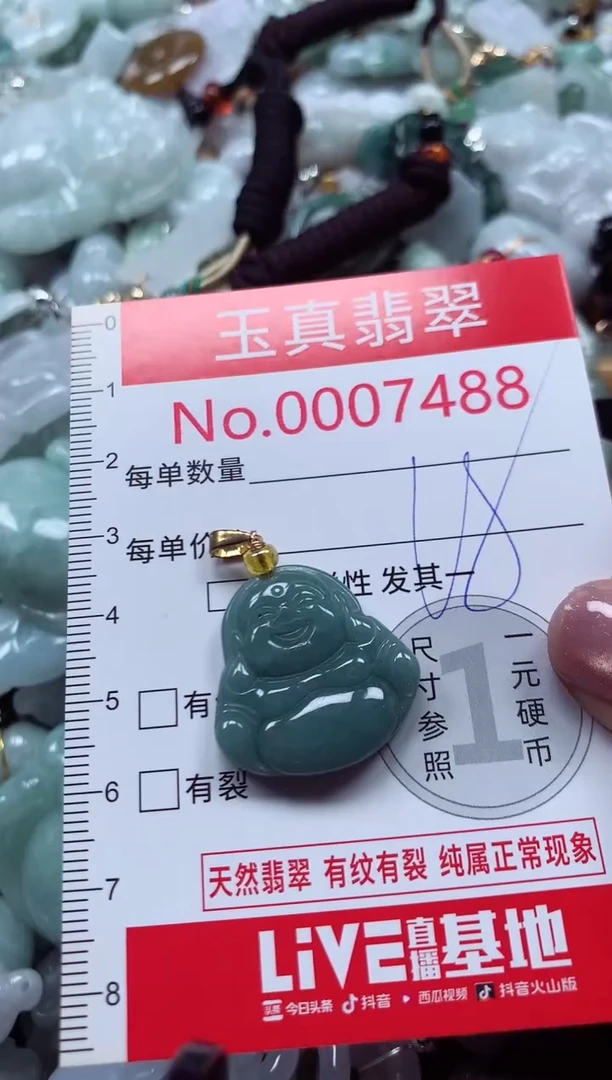 吊坠(不含链)未镶嵌翡翠7488