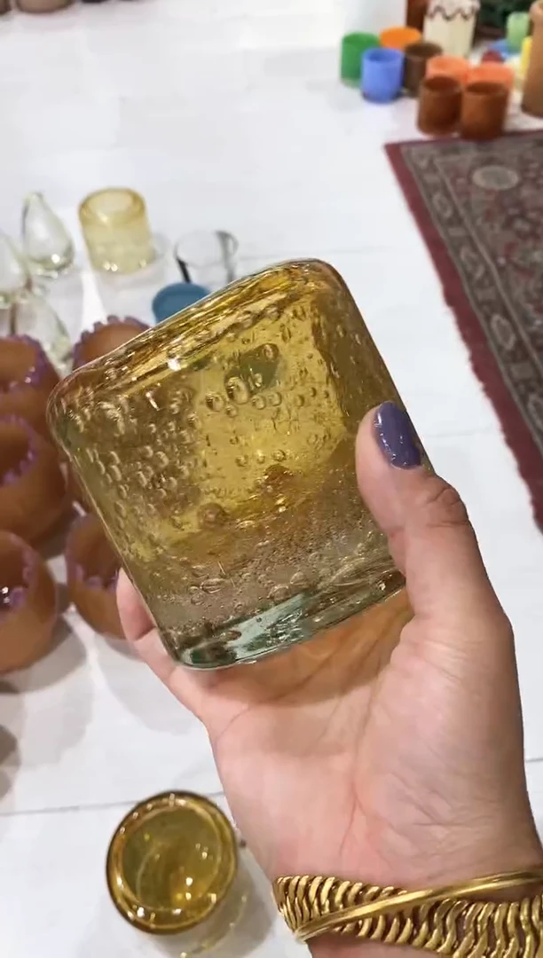 慕忆家手作琉璃花瓶瑕