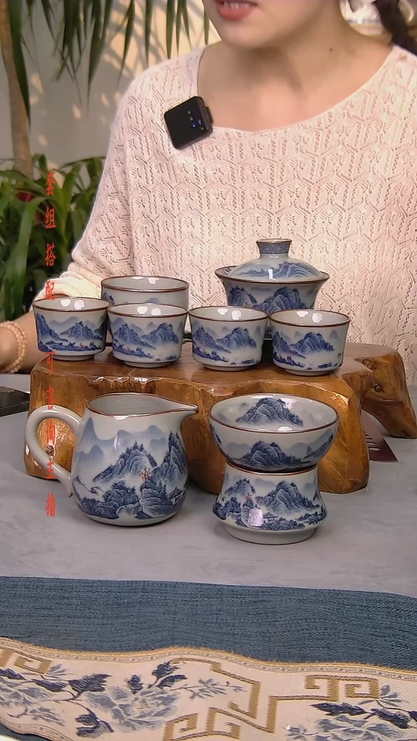 简装家用款8件套 老陶泥开片纹陶瓷茶具