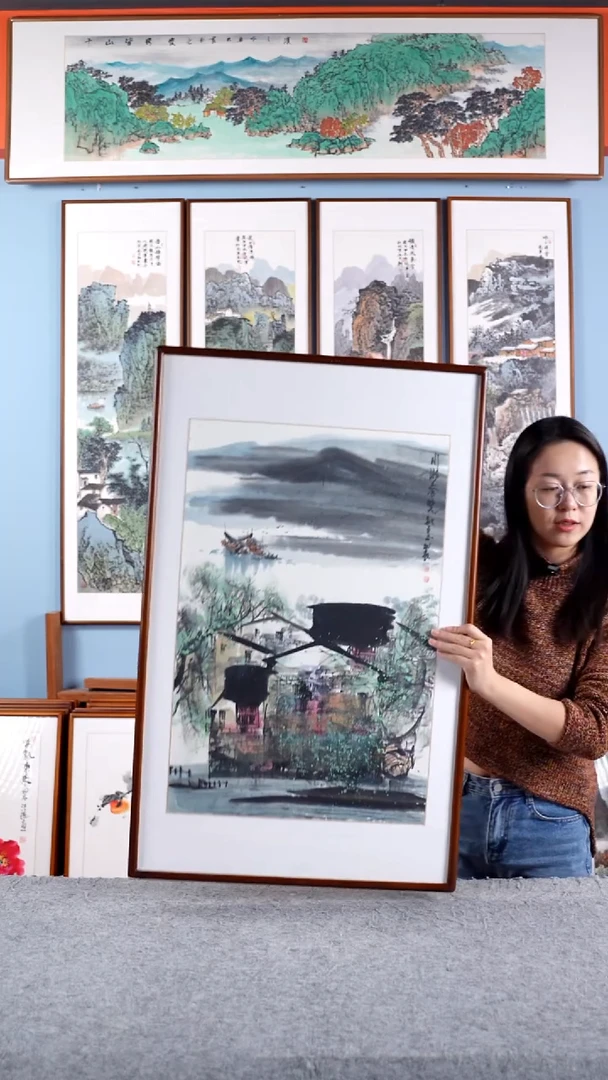 【闪购商品】国画柳泉《江南水乡》92*57