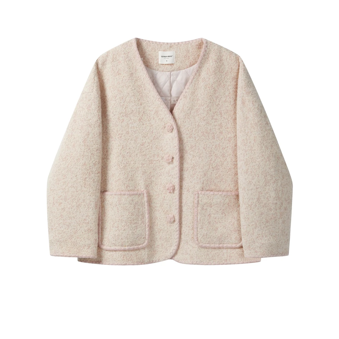 羊城故事-法式小香风宽松短外套女冬季新款百搭上衣Y51155438