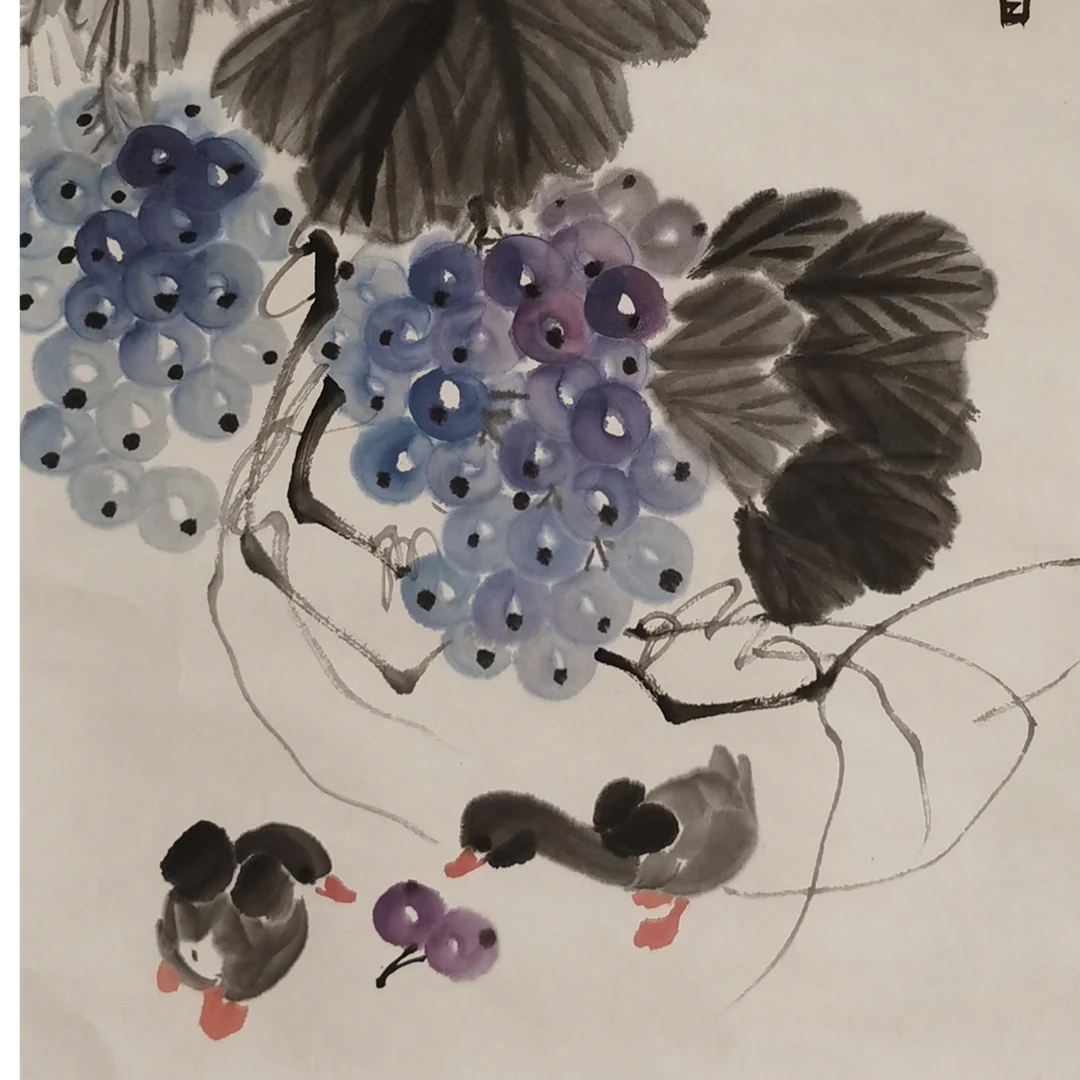 【辽拍】V250709-2-435《鸭》（2.8平尺) 纸本镜片  ws1216