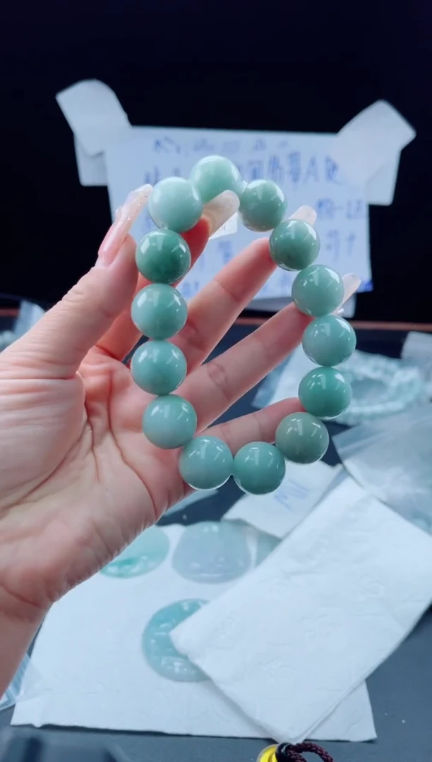 未镶嵌定制翡翠珠串