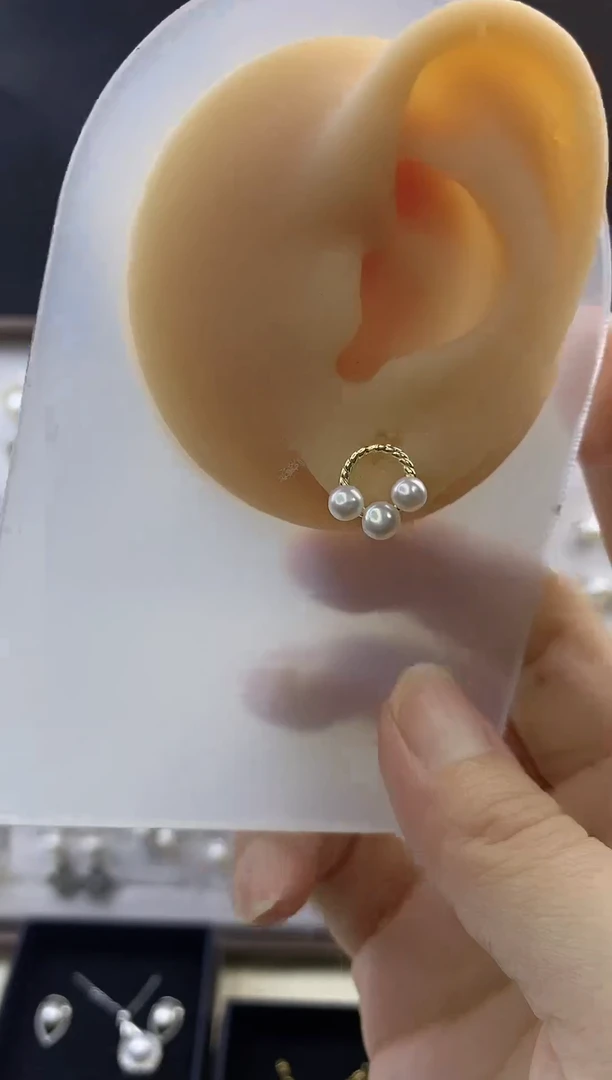 合金耳饰淡水珍珠156