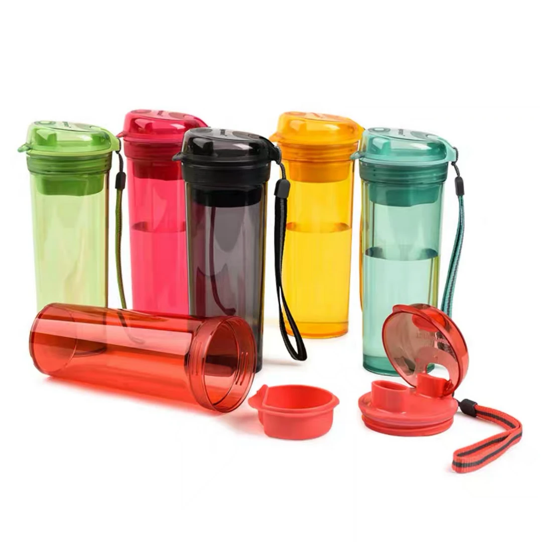 特百惠400ml晶彩茶韵随心杯水杯运动茶杯室内室外带盖便携杯子