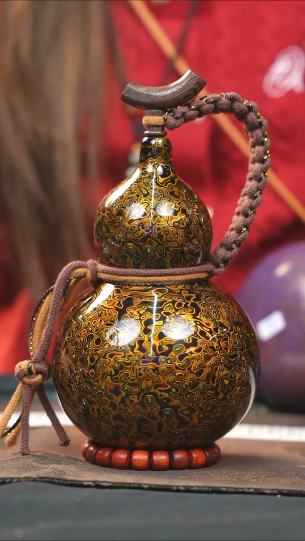 【闪购商品】WA233漆艺酒葫芦不包手串及旋转底座