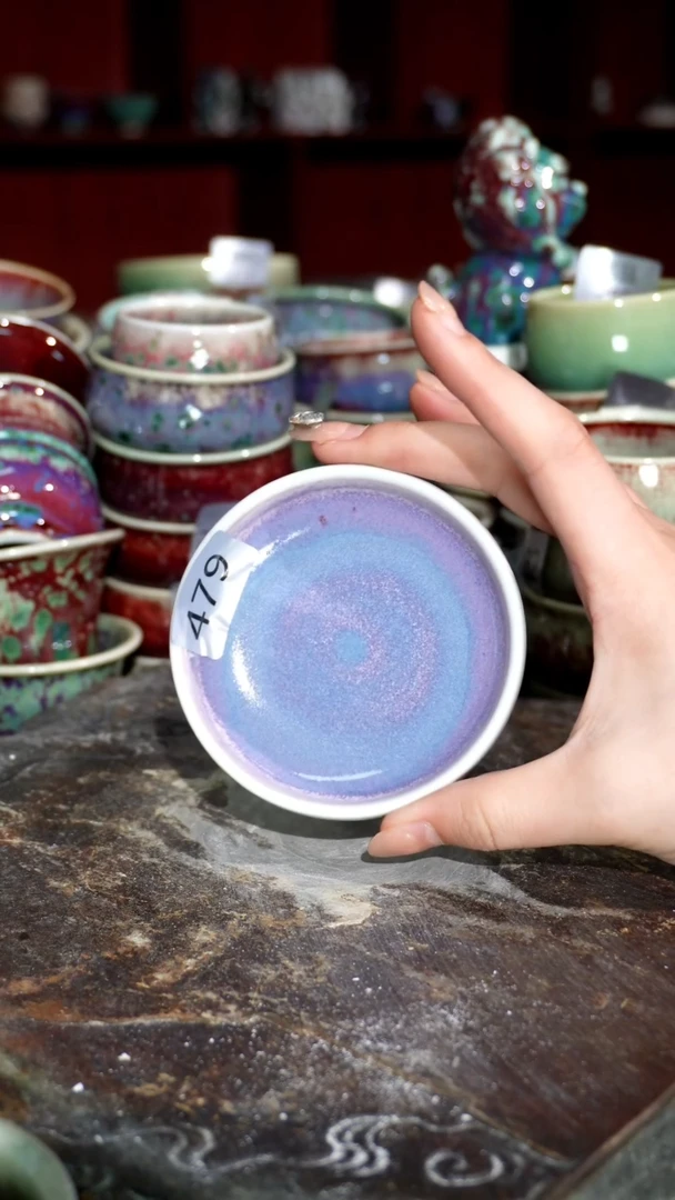 摆件精品窑变钧瓷茶器