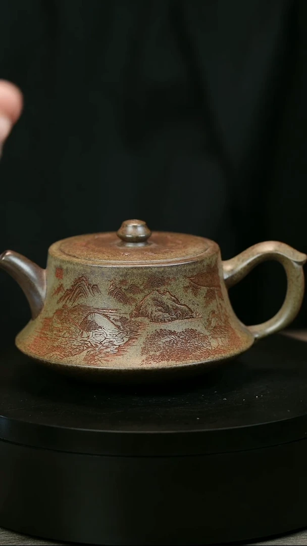 茶壶紫砂起*H2015李琴段泥山水柱础
