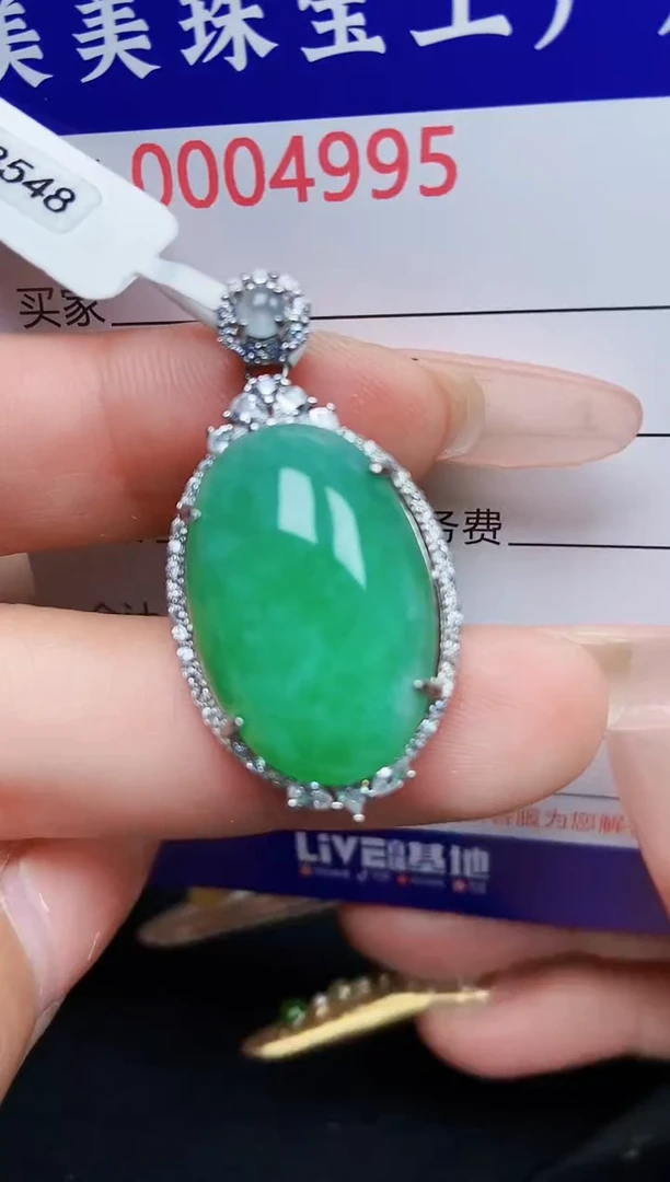 【闪购商品】翡翠颈饰银S925镶嵌4995