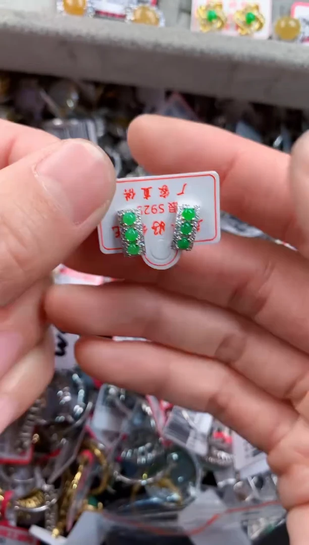 银S925镶嵌戒指翡翠111   9