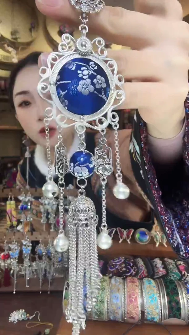 刺绣非遗刺绣民族风耳环压襟