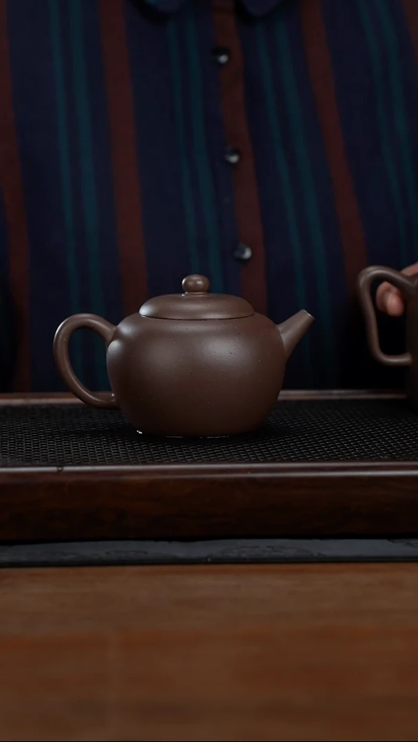 茶壶紫砂320cc黄龙山原矿百年老紫泥古莲子28