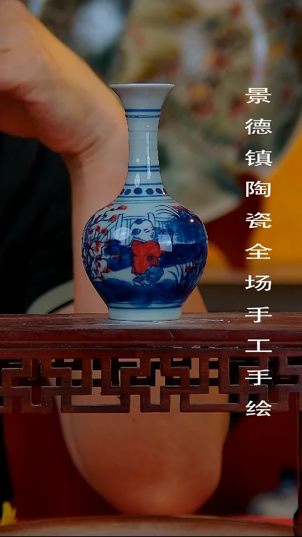 摆件手景德镇陶瓷 全场手工绘