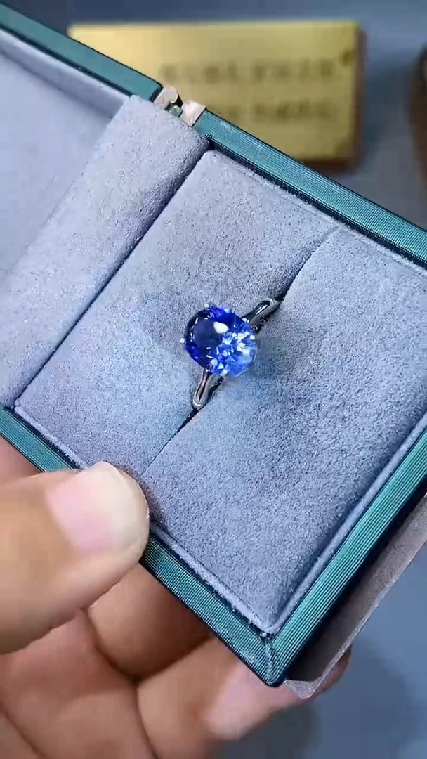 【闪购商品】蓝宝石戒指银S925镶嵌1654