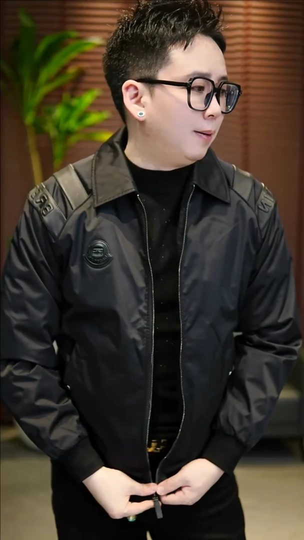 50码（125-140斤）真皮拼接鹅绒夹克