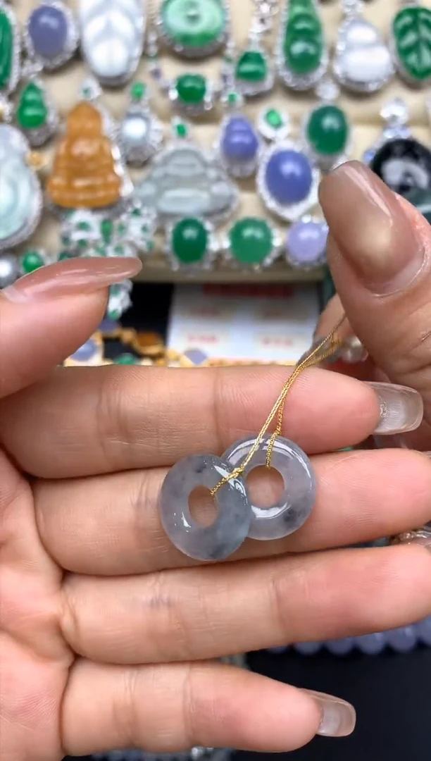 颈饰18K金镶嵌翡翠81-中国好珍宝