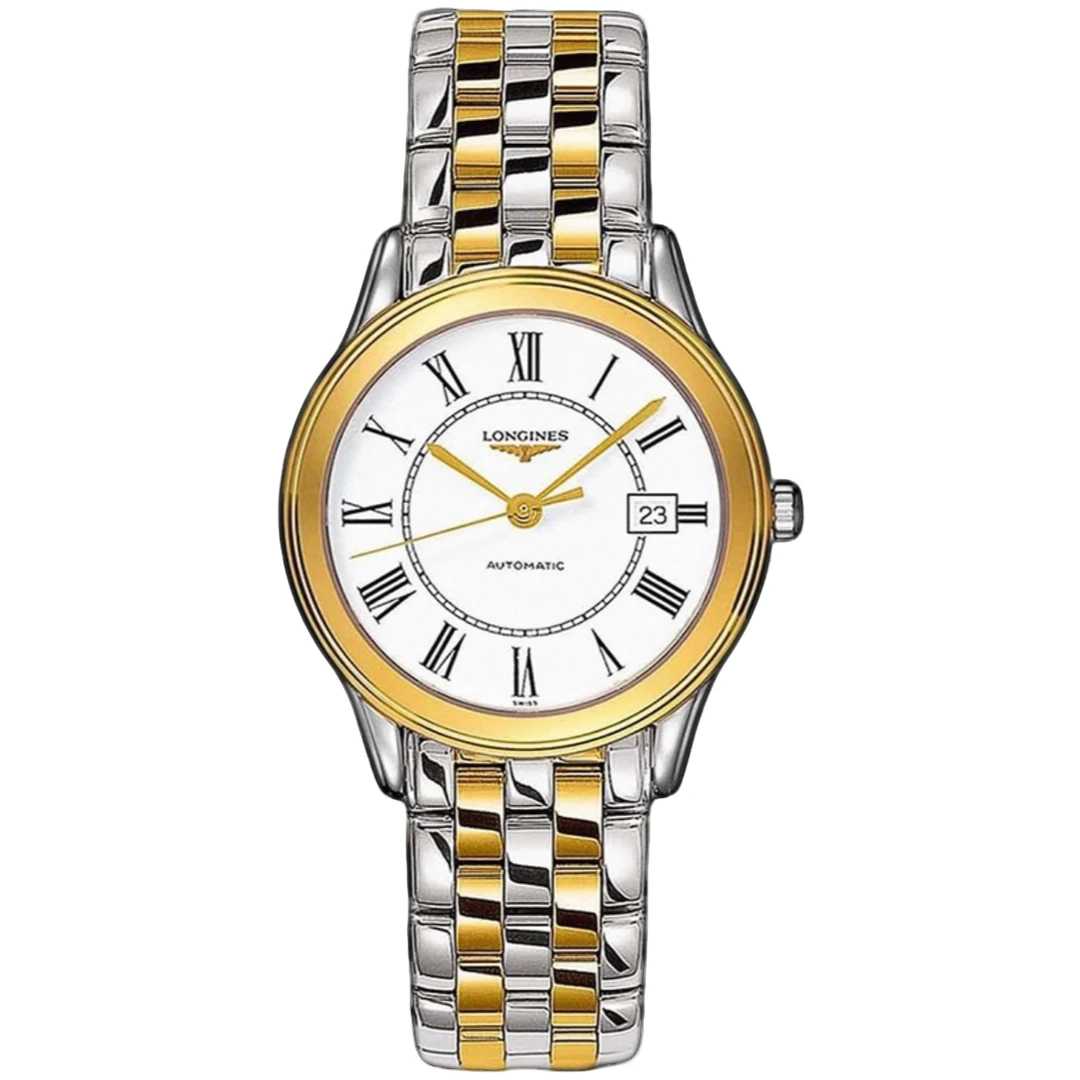 99新 Longines/浪琴 军旗男表/35.6MM自动机械/经典白盘罗马刻度