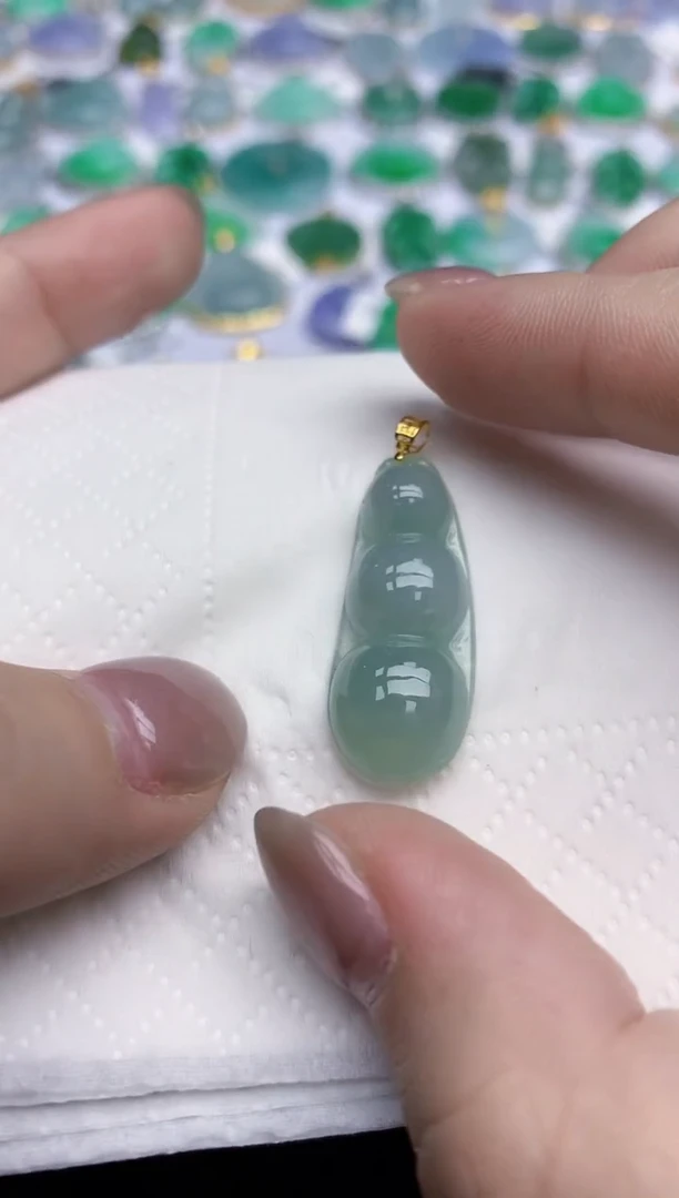 【闪购商品】翡翠颈饰18K金镶嵌天然翡翠A货