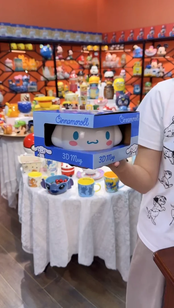 瓷片@@玉桂狗陶瓷水杯（礼盒）