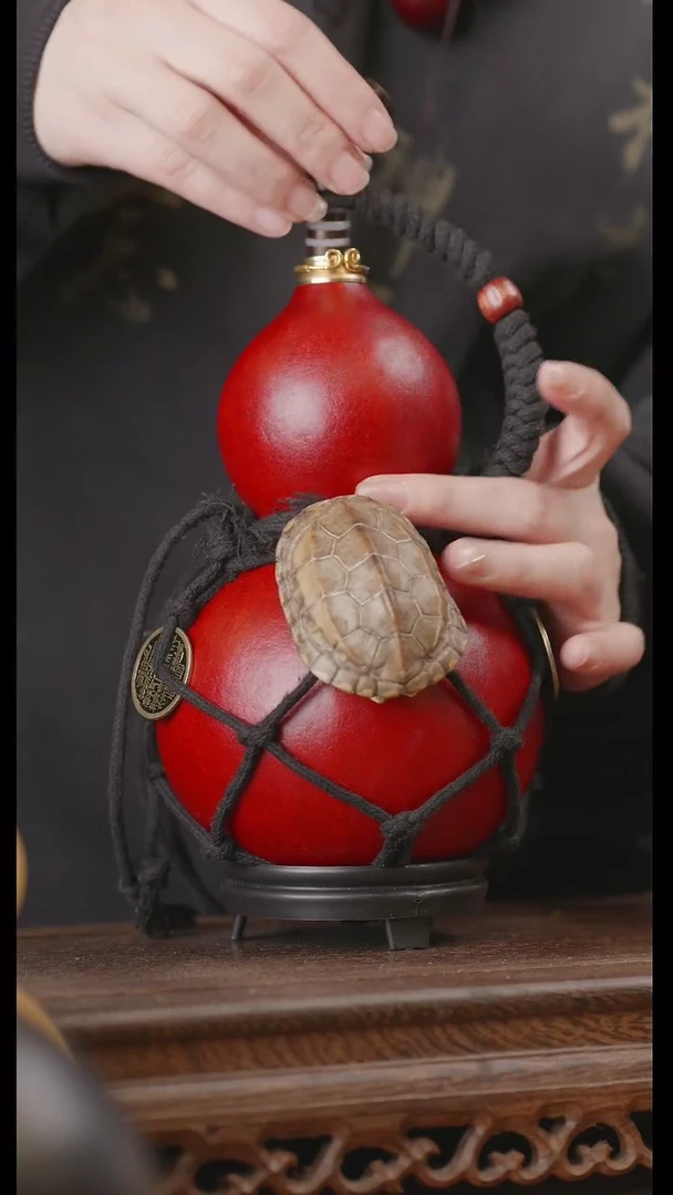 【闪购商品】321号精品天然大漆工艺防渗内胆酒葫芦~