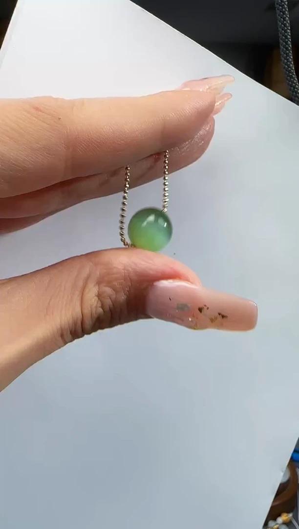 散珠和田玉裸珠 不含链