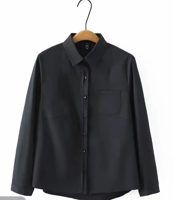 B704#时尚简约大气长袖衬衫（XL~4XL 90~150斤）