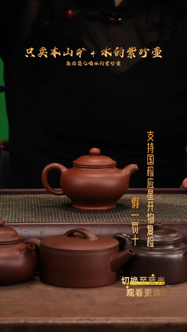 茶壶紫砂地槽青掇只