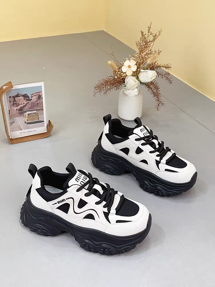 诗涵家 真皮秀气轻巧老爹鞋5068