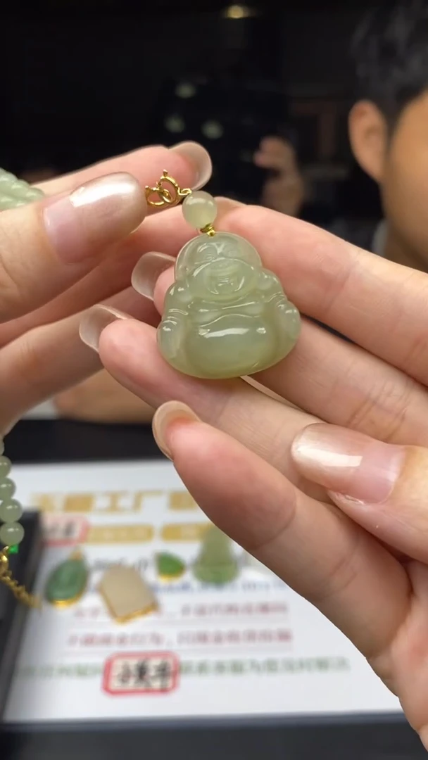 项链银S925镶嵌和田玉多样性发其一-项链-X3671