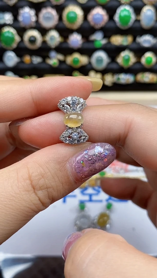 银S925镶嵌戒指翡翠5254