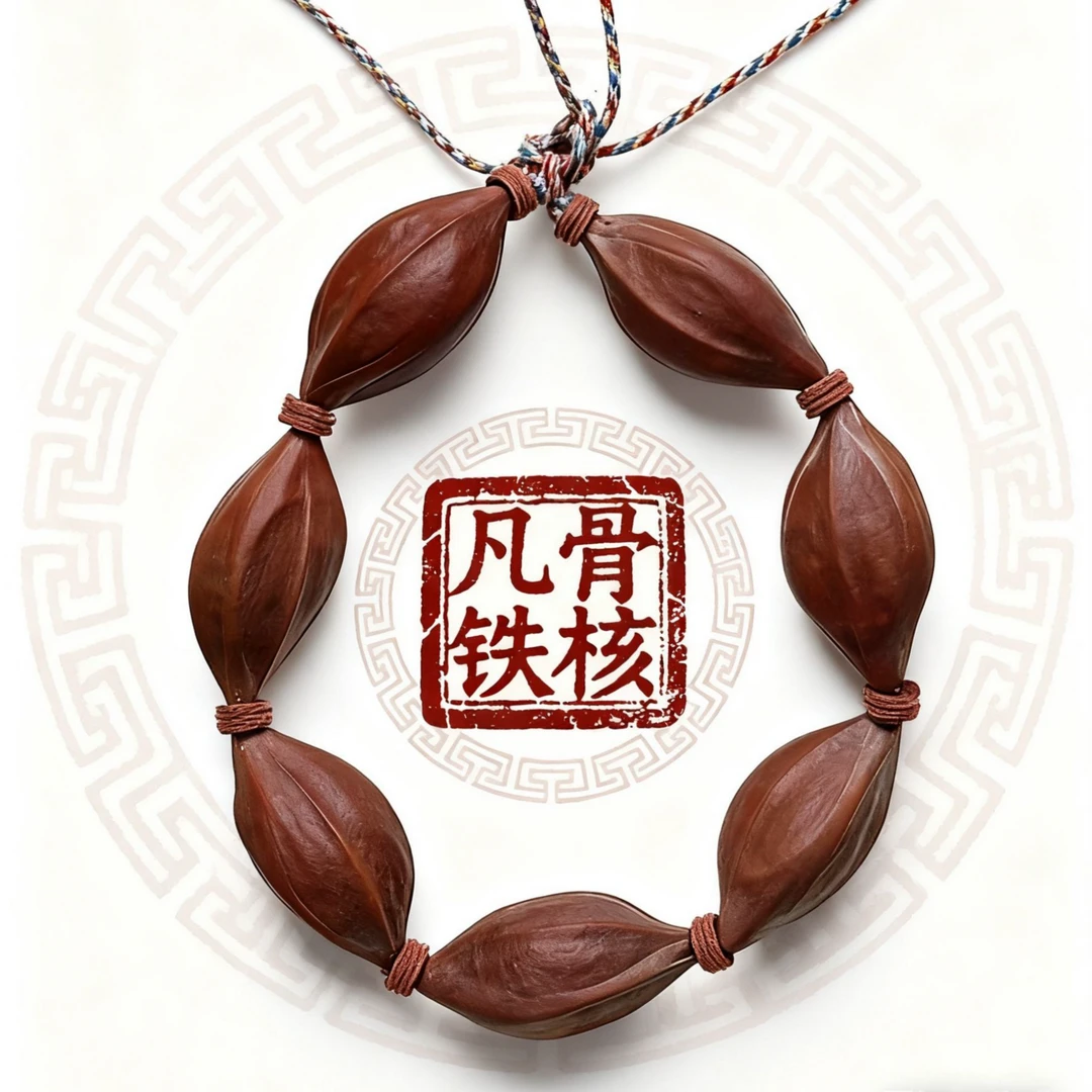 船埔铁核-橄榄核长款素串-新手入门级5年老核