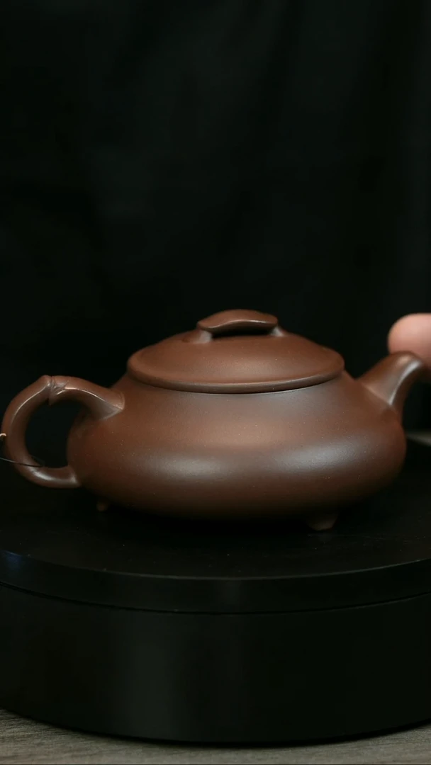茶壶紫砂军*H2105赵信军光素扁韵上新桥