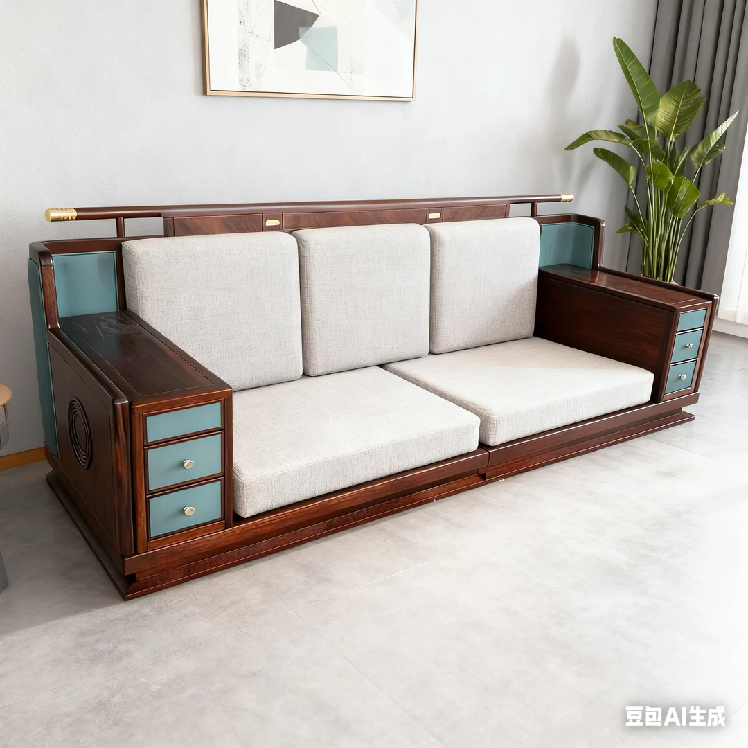 2209#213/248/288*96*100cm实木沙发【不包安装】库存尾货（三楼）