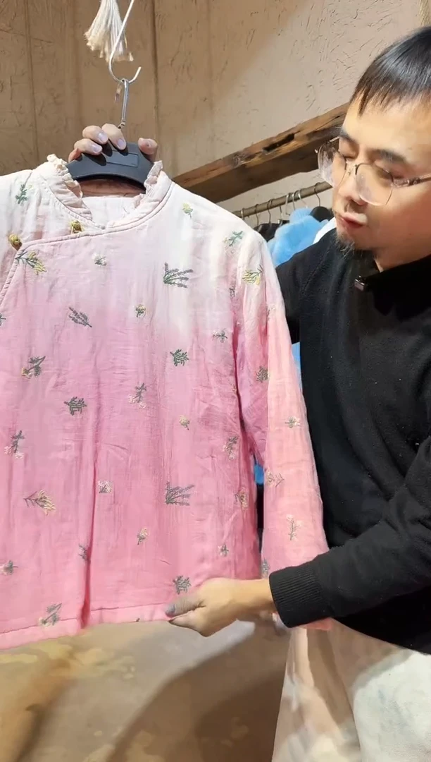 苏木植物染苎麻棉服