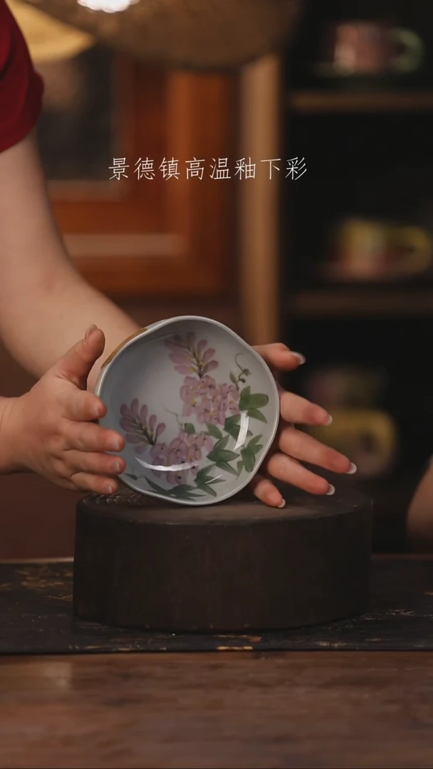 陶瓷景德镇高温釉下手绘陶瓷331