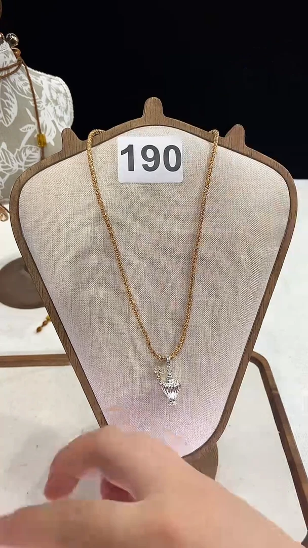 项链钛钢淡水珍珠190